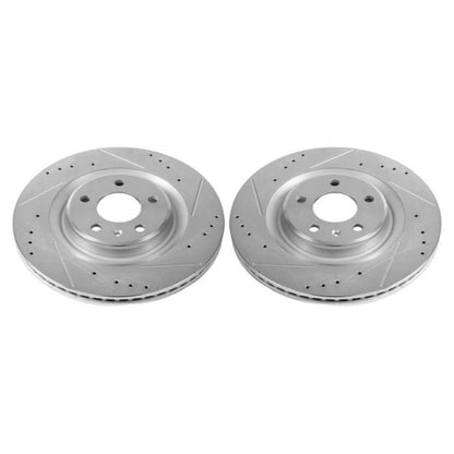 PowerStop Power Stop 17-19 Audi A4 Rear Evolution Drilled & Slotted Rotors - Pair
