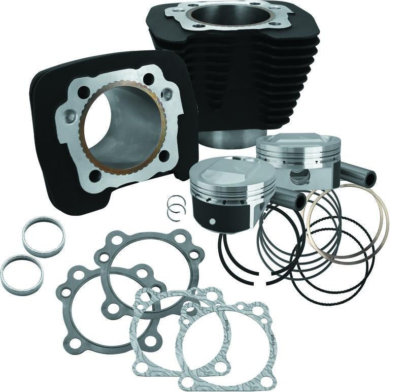 S&S Cycle 86-21 Sportster Models High Compression 1250cc Conversion Kit - Wrinkle Black