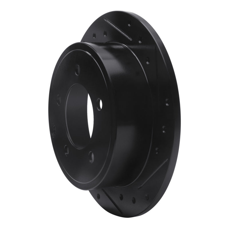 R1 Concepts R1 07-17 Chrysler 200 Rear Right Drilled & Slotted Black Brake Rotor