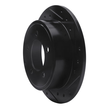R1 Concepts R1 07-17 Chrysler 200 Rear Right Drilled & Slotted Black Brake Rotor