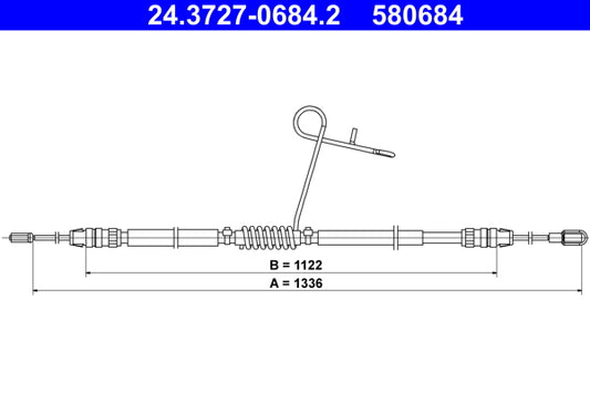 BOSCH 1987482121 Parking Brake Cable Pull