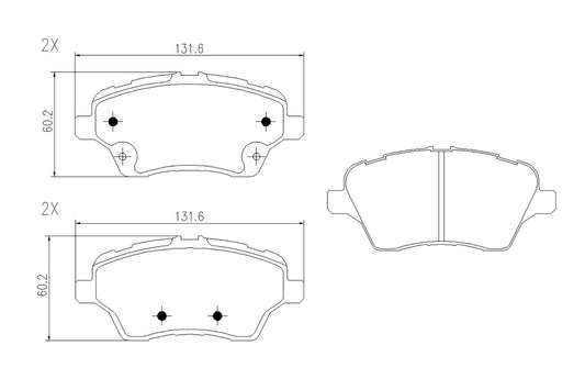 BOGAP F8210592 Brake Pad Set, Disc Brake | ML Performance Car Parts