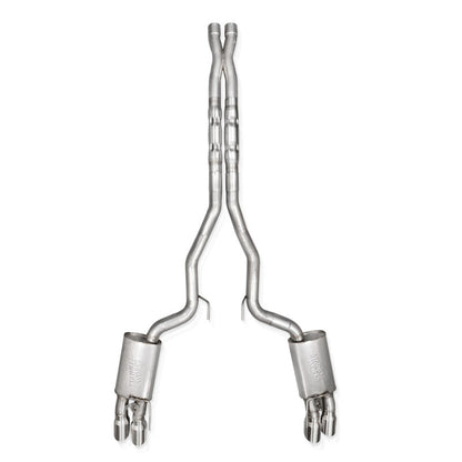 Stainless Works 2024 Mustang GT Catback Quad Tips Legend Sound X-Pipe Factory Connect Exhaust