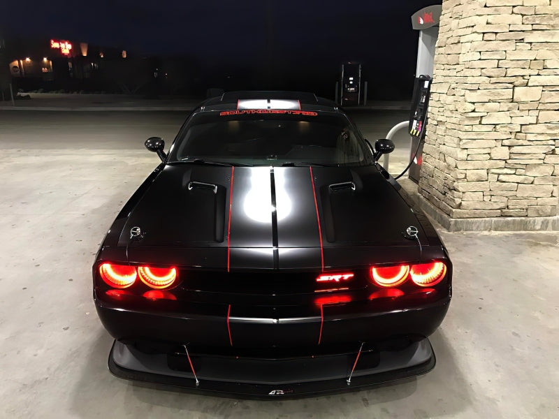 ORACLE Lighting Oracle 08-14 Dodge Challenger LED Projector Headlight Halo Kit - Red