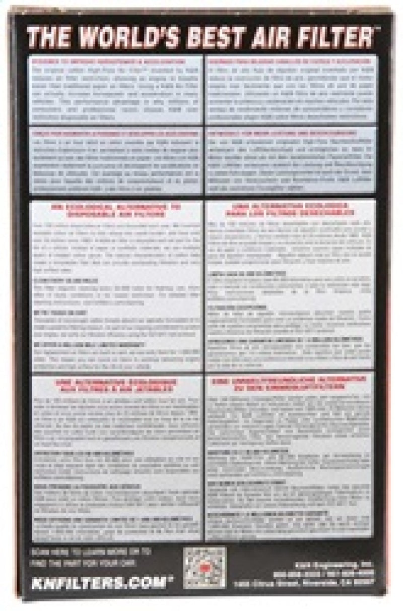 K&N Engineering K&N Custom Air Filter - Rectangular - 6.75in O/S Length x 4.5in O/S Width x 2.5in Height