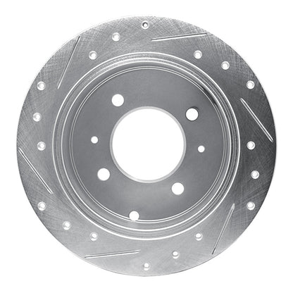 R1 Concepts R1 99-06 Hyundai SONATA Rear Right Drilled & Slotted Silver Brake Rotor