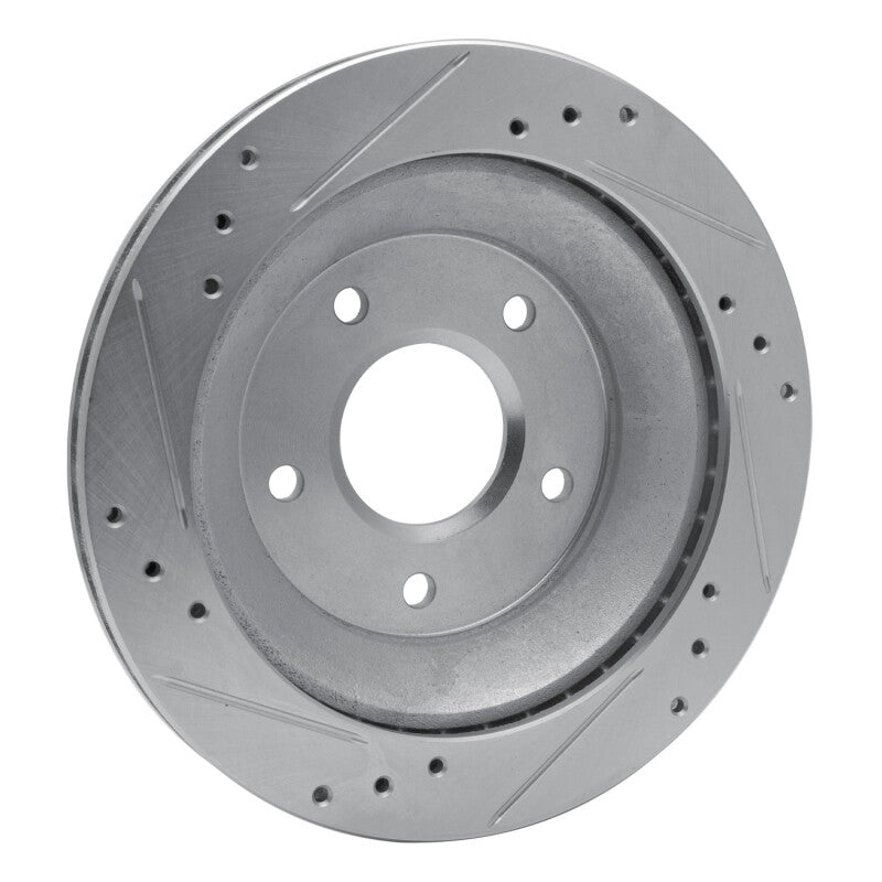 R1 Concepts R1 85-92 Chevrolet Camaro Rear Right Drilled & Slotted Silver Brake Rotor