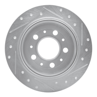 R1 Concepts R1 95-97 Volvo 960 Rear Left Drilled & Slotted Silver Brake Rotor