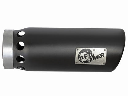aFe MACHForce XP Cat-Back SS-304 5in Intercooled Exh Tip 5in In x 6in Outx16inL Bolt-On Right Blk
