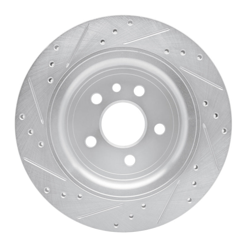R1 Concepts R1 10-17 Volvo XC60 Rear Right Drilled & Slotted Silver Brake Rotor