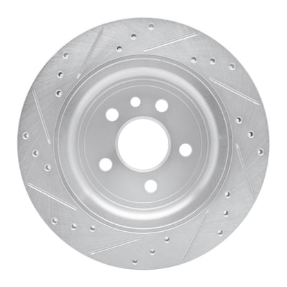 R1 Concepts R1 10-17 Volvo XC60 Rear Right Drilled & Slotted Silver Brake Rotor
