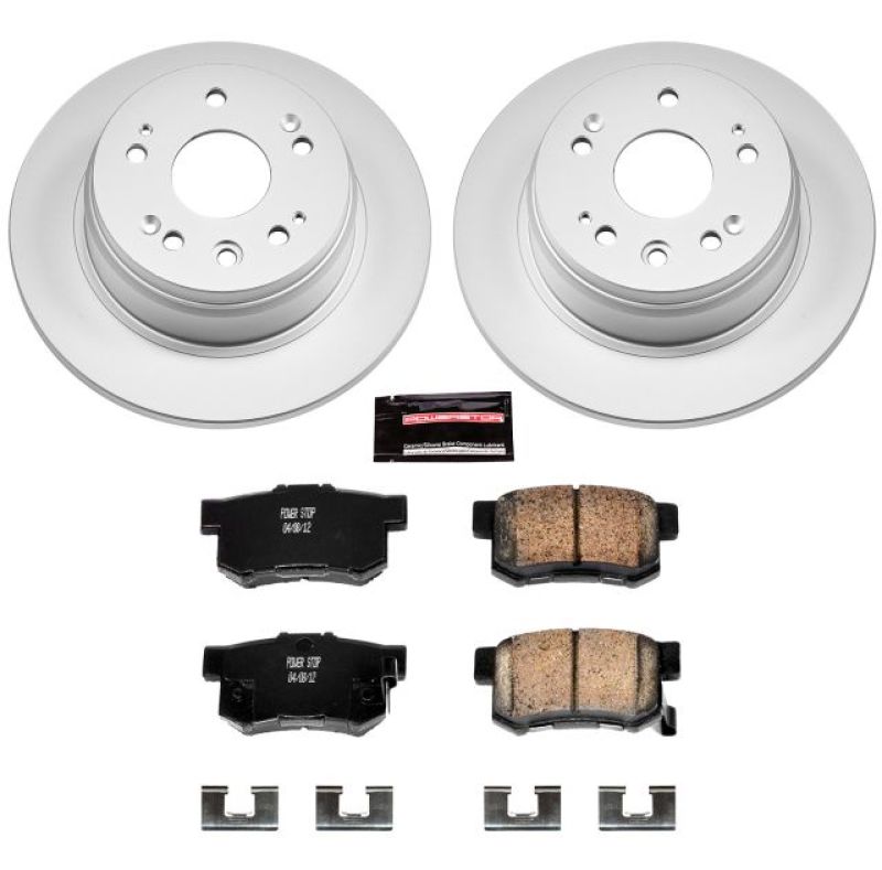 PowerStop Power Stop 02-04 Honda CR-V Rear Z17 Evolution Geomet Coated Brake Kit