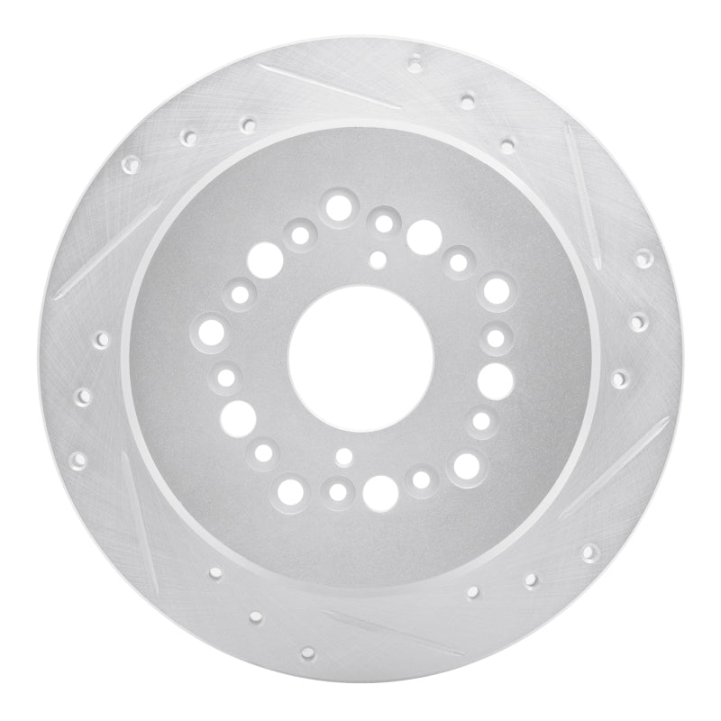 R1 Concepts R1 90-92 Lexus LS400 Rear Right Drilled & Slotted Silver Brake Rotor