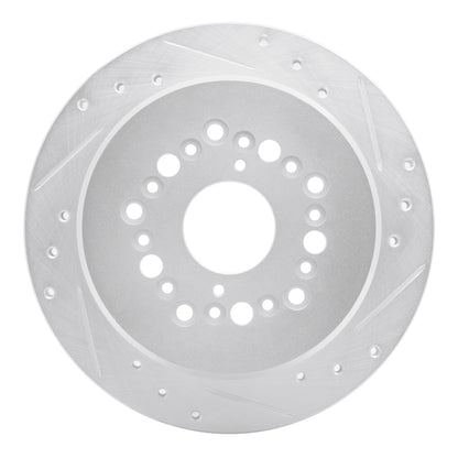 R1 Concepts R1 90-92 Lexus LS400 Rear Right Drilled & Slotted Silver Brake Rotor
