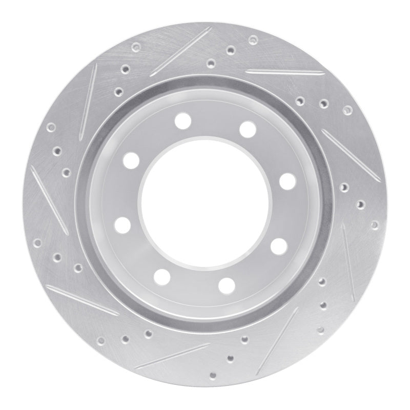 R1 Concepts R1 99-05 Ford F-250 2WD (Super Duty) Rear Right Drilled & Slotted Silver Brake Rotor