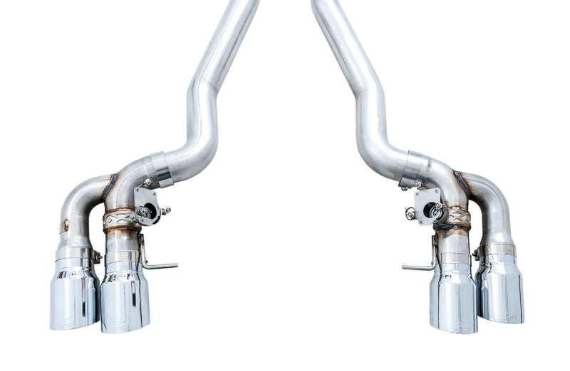 AWE Tuning 18-19 BMW M5 (F90) 4.4T AWD SwitchPath Axle-Back Exhaust - Chrome Silver Tips
