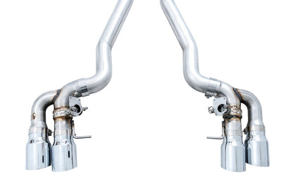 AWE Tuning 18-19 BMW M5 (F90) 4.4T AWD SwitchPath Axle-Back Exhaust - Chrome Silver Tips