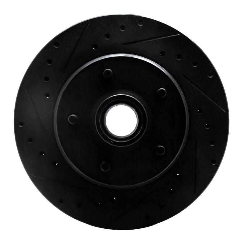 R1 Concepts R1 1990-2002 Chevrolet Astro Front Left Drilled & Slotted Black Brake Rotor