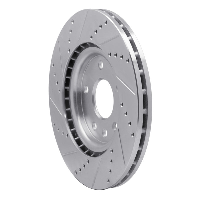 R1 Concepts R1 12-25 Chrysler Pacifica Front Right Drilled & Slotted Silver Brake Rotor