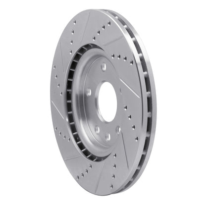 R1 Concepts R1 12-25 Chrysler Pacifica Front Right Drilled & Slotted Silver Brake Rotor