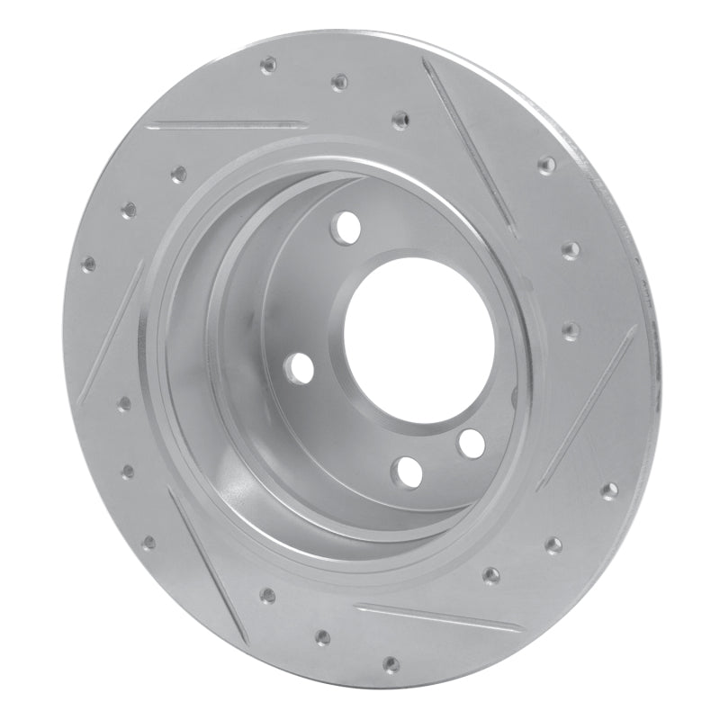 R1 Concepts R1 96-02 BMW Z3 Rear Left Drilled & Slotted Silver Brake Rotor