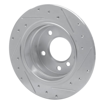 R1 Concepts R1 96-02 BMW Z3 Rear Left Drilled & Slotted Silver Brake Rotor