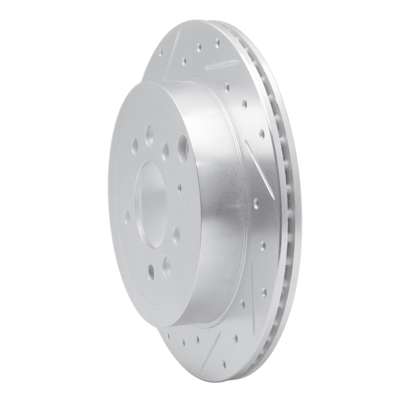 R1 Concepts R1 07-12 Ford Edge Rear Left Drilled & Slotted Silver Brake Rotor