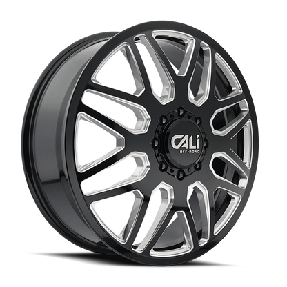 Cali Off-Road 9115D Invader Dually 22x8.25 / 8x165.1 BP / -192mm OS / 121.3mm Hub Gls Blk Mill Wheel