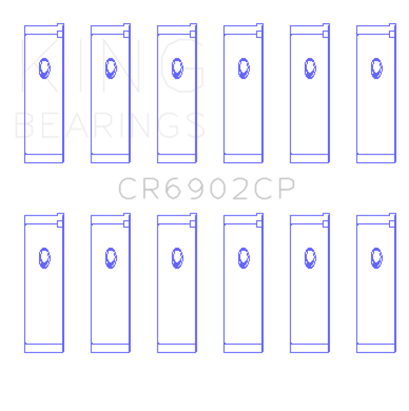 King Engine Bearings Nissan VQ35HR/VQ37HR Connecting Rod Bearing Set - Size +0.5mm