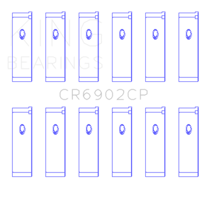 King Engine Bearings Nissan VQ35HR/VQ37HR Connecting Rod Bearing Set - Size +0.5mm