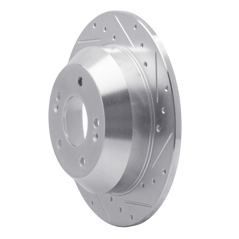 R1 Concepts R1 10-21 Hyundai Santa Fe Rear Right Drilled & Slotted Silver Brake Rotor