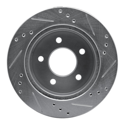R1 Concepts R1 91-92 Lincoln Mark VII Rear Left Drilled & Slotted Silver Brake Rotor