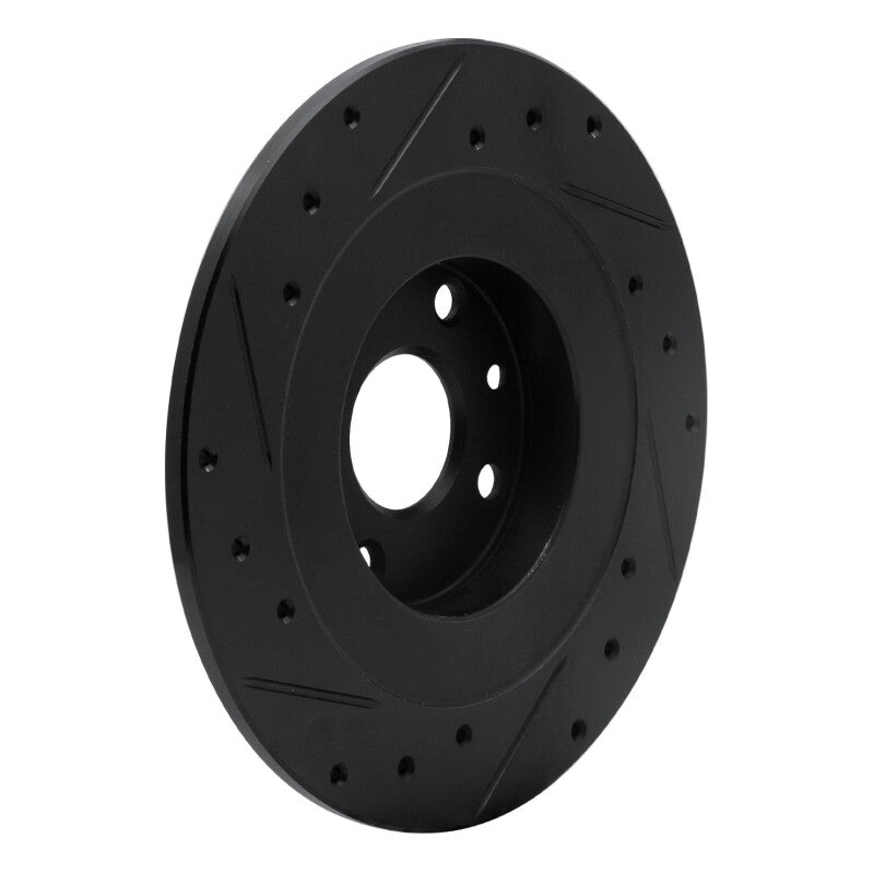 R1 Concepts R1 01-05 Mazda Miata Rear Right Drilled & Slotted Black Brake Rotor