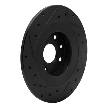 R1 Concepts R1 01-05 Mazda Miata Rear Right Drilled & Slotted Black Brake Rotor