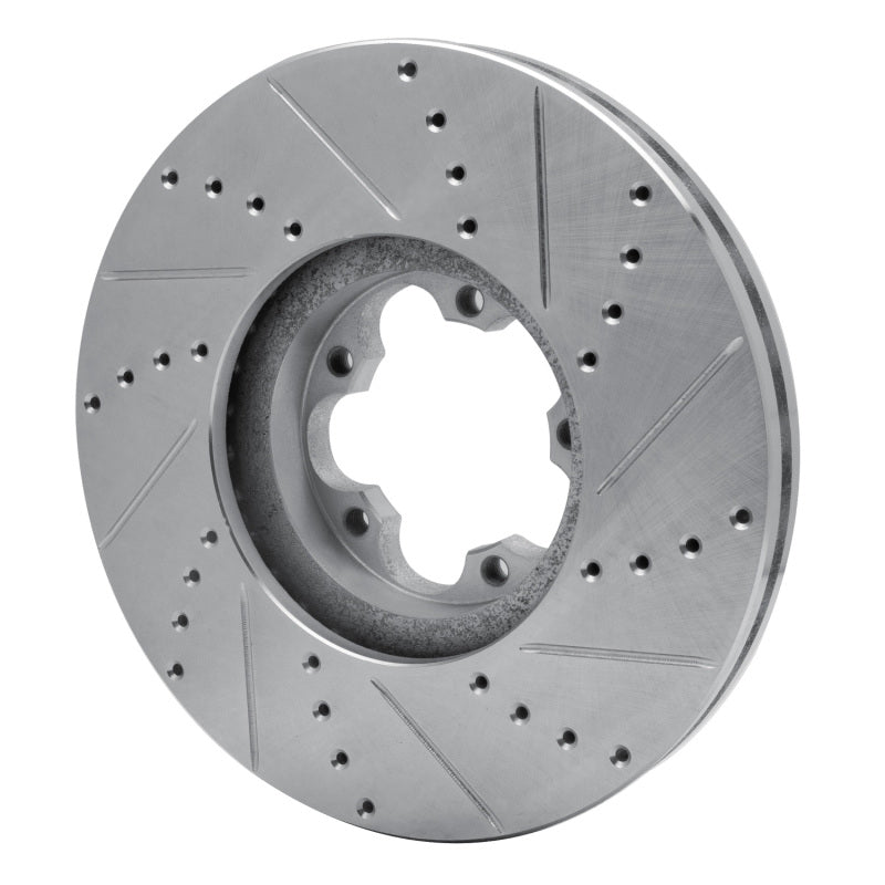 R1 Concepts R1 15-25 Ford Transit-350 HD/DRW Front Left Drilled & Slotted Silver Brake Rotor