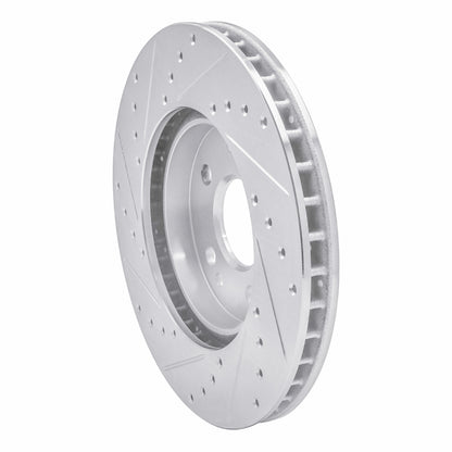 R1 Concepts R1 90-98 Mercedes-Benz 300SL Front Right Drilled & Slotted Silver Brake Rotor