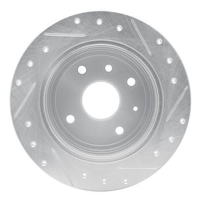 R1 Concepts R1 04-10 Chevrolet Epica (USA/Canada) Rear Left Drilled & Slotted Silver Brake Rotor