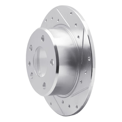 R1 Concepts R1 78-81 BMW 733I Rear Right Drilled & Slotted Silver Brake Rotor