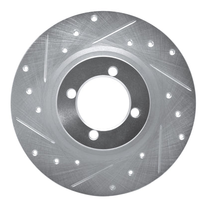 R1 Concepts R1 67-76 BMW 1600 Front Left Drilled & Slotted Silver Brake Rotor