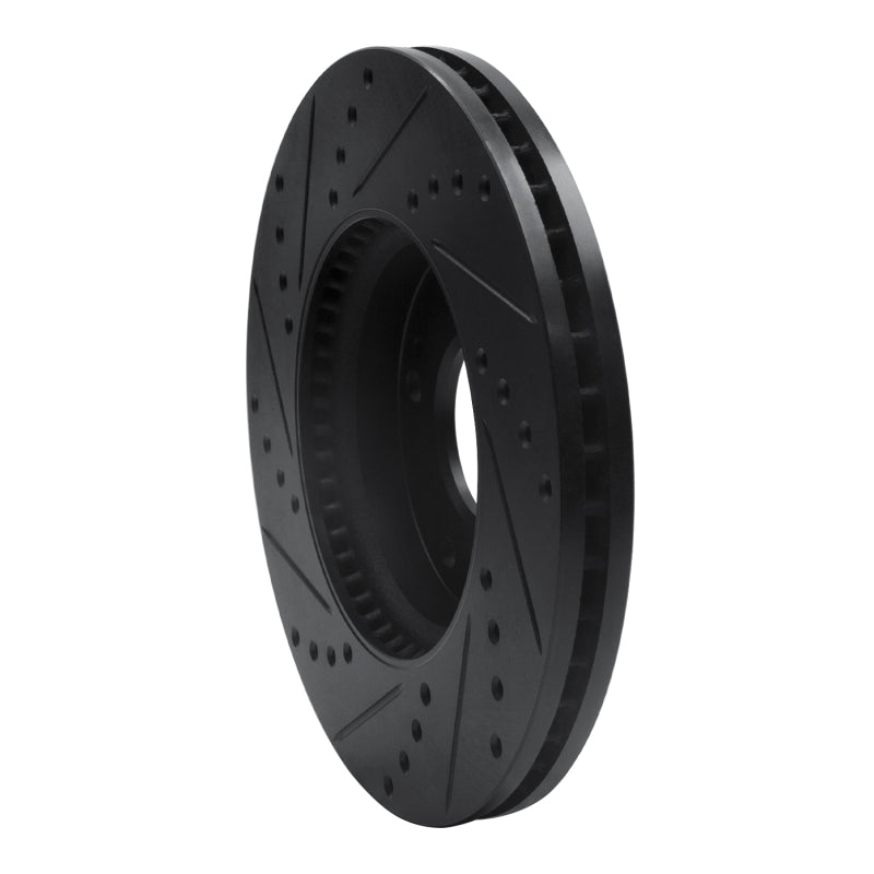 R1 Concepts R1 07-10 Kia Rondo (Canada) Front Right Drilled & Slotted Black Brake Rotor