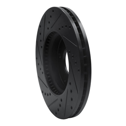 R1 Concepts R1 07-10 Kia Rondo (Canada) Front Right Drilled & Slotted Black Brake Rotor