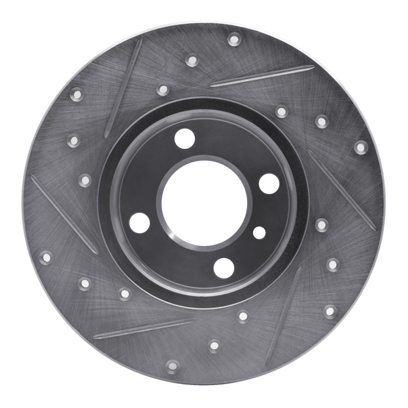 R1 Concepts R1 77-83 BMW 320I (USA/Canada) Front Right Drilled & Slotted Silver Brake Rotor