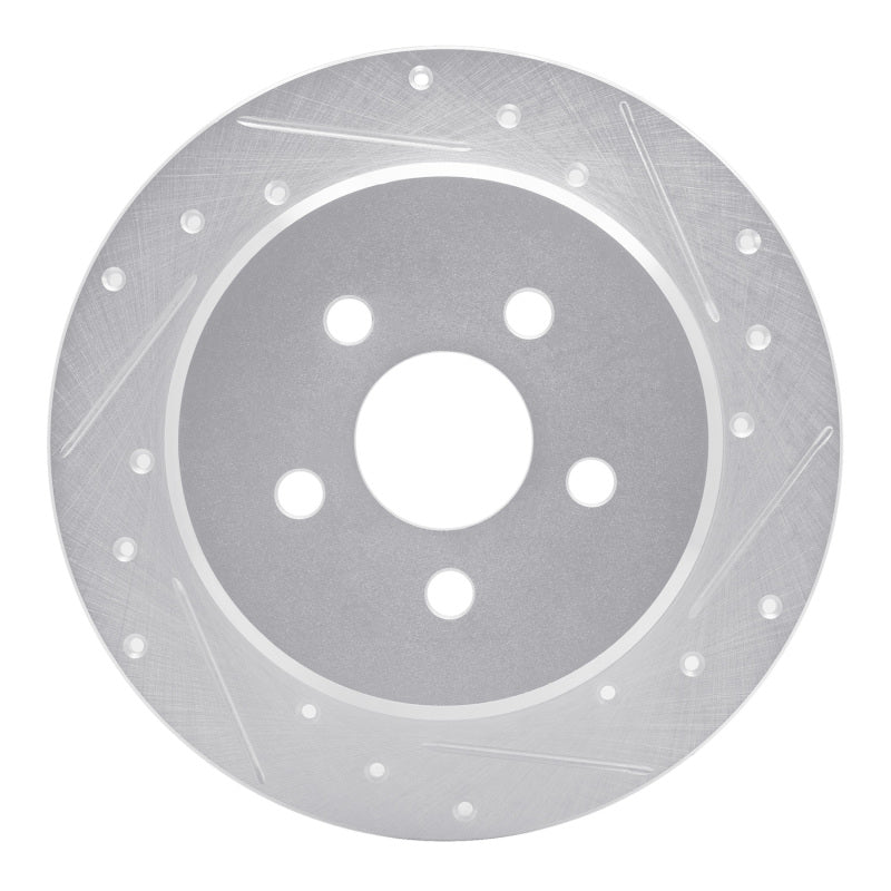 R1 Concepts R1 95-03 Chrysler PT Cruiser Rear Right Drilled & Slotted Silver Brake Rotor