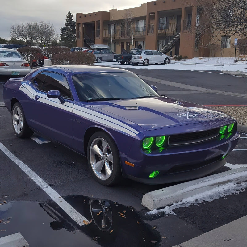 ORACLE Lighting Oracle 08-14 Dodge Challenger LED Projector Headlight Halo Kit - Green