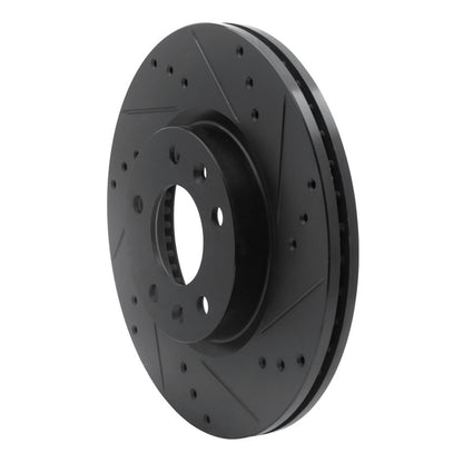 R1 Concepts R1 06-13 Ford Fusion Front Right Drilled & Slotted Black Brake Rotor