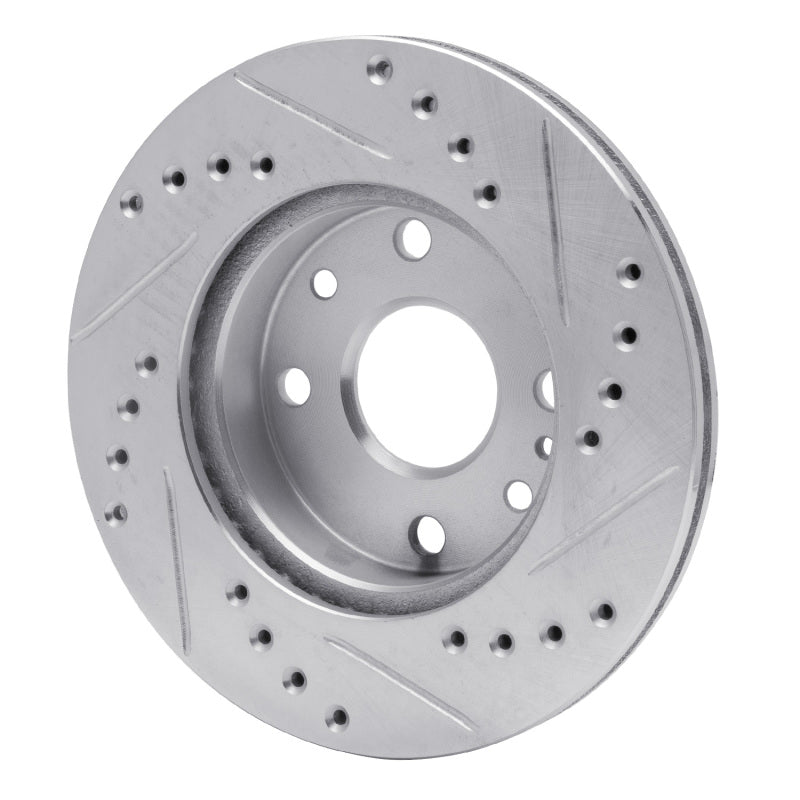 R1 Concepts R1 94-97 Ford ASPIRE Front Left Drilled & Slotted Silver Brake Rotor