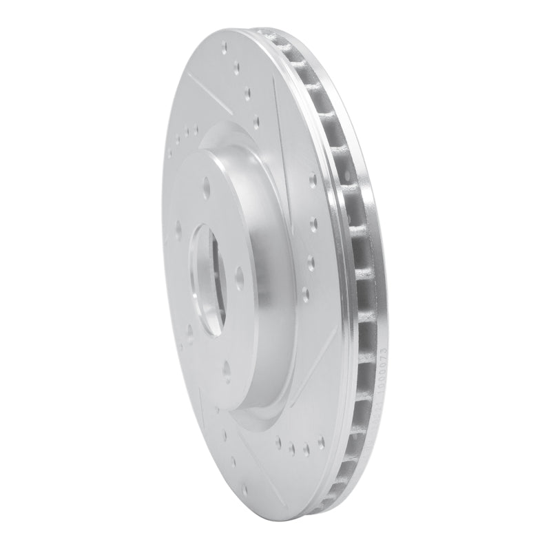 R1 Concepts R1 14-23 Nissan Rogue Front Right Drilled & Slotted Silver Brake Rotor