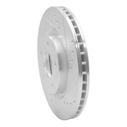 R1 Concepts R1 14-23 Nissan Rogue Front Right Drilled & Slotted Silver Brake Rotor