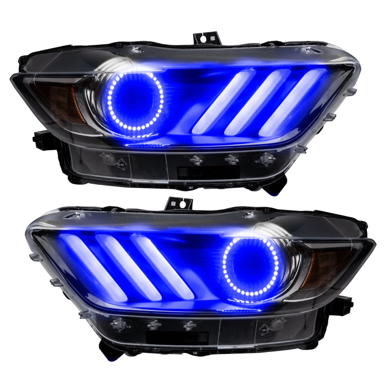 ORACLE Lighting Oracle 15-17 Ford Mustang V6/GT/Shelby DRL w/ Halo Kit - ColorSHIFT w/o Controller