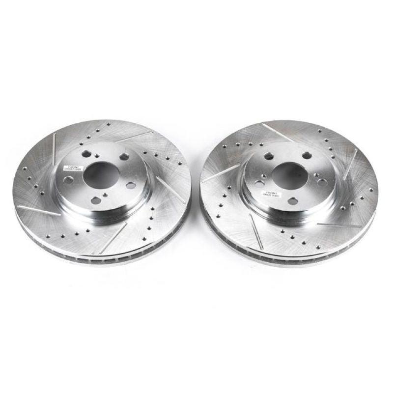 PowerStop Power Stop 94-99 Toyota Celica Front Evolution Drilled & Slotted Rotors - Pair